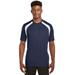 Sport-Tek T478 Dry Zone Colorblock Crew in True Navy Blue/White size 3XL | Polyester