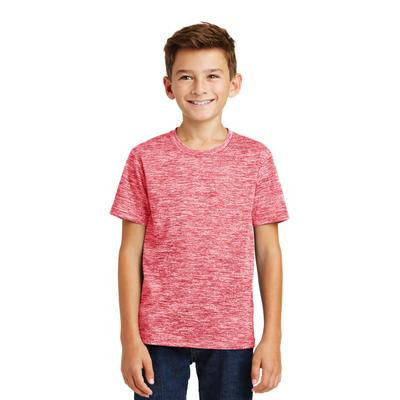 Sport-Tek YST390 Youth PosiCharge Electric Heather Top in Deep Red size Large | Polyester