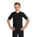 Sport-Tek YST470 Athletic Youth Rashguard Top in Black size XS | Polyester/Spandex Blend