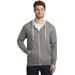 District DT356 Perfect Tri French Terry Full-Zip Hoodie in Grey Frost size XL | Triblend