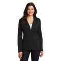 Port Authority LM2000 Women's Knit Blazer Coat in Black size Large | Cotton/Polyester Blend