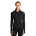 Sport-Tek LST850 Athletic Women's Sport-Wick Stretch 1/4-Zip Pullover Top in Black size XL | Polyester/Spandex Blend