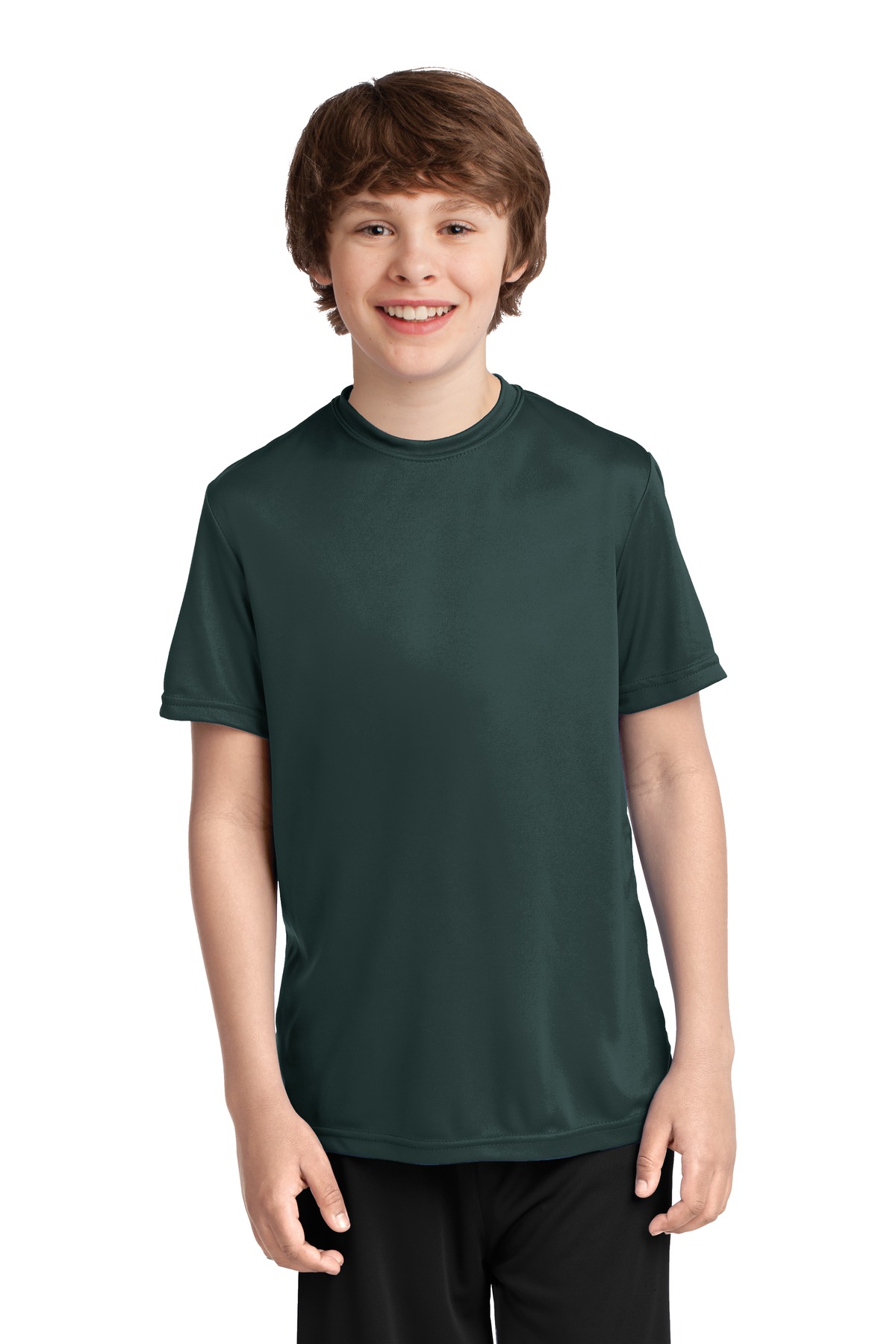 Port & Company PC380Y Youth Performance Top in Dark Green size XL | Polyester