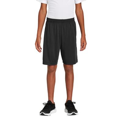 Sport-Tek YST355P Youth PosiCharge Competitor Pocketed Short in Black size XL | Polyester