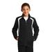 Sport-Tek YST60 Athletic Youth Colorblock Raglan Jacket in Black/White size Large | Polyester