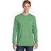 Port & Company PC099LSP Men's Beach Wash Garment-Dyed Long Sleeve Pocket Top in Safari size Small | Cotton