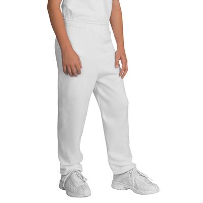 Port & Company PC90YP Youth Core Fleece Sweatpant in White size XL