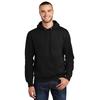 Port & Company PC90HT Tall Essential Fleece Pullover Hooded Sweatshirt in Jet Black size 3XLT