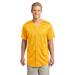 Sport-Tek ST220 Athletic PosiCharge Tough Mesh Full-Button Jersey T-Shirt in Gold size Small | Polyester