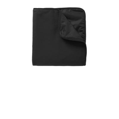 Port Authority TB850 Fleece & Poly Travel Blanket in Black size OSFA | Polyester