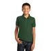 Port Authority Y100 Youth Core Classic Pique Polo Shirt in Deep Forest Green size Large | Cotton Blend