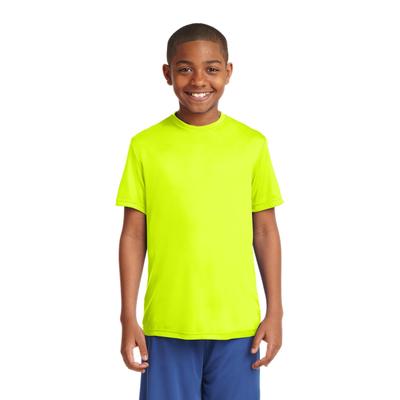 Sport-Tek YST350 Youth PosiCharge Competitor Top in Neon Yellow size Small | Polyester