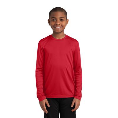 Sport-Tek YST350LS Youth Long Sleeve PosiCharge Competitor Top in True Red size XL | Polyester