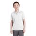 Sport-Tek YST640 Youth PosiCharge RacerMesh Polo Shirt in White size Large | Polyester