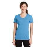Port & Company LPC381V Women's Performance Blend V-Neck Top in Aquatic Blue size 4XL | Cotton/Polyester