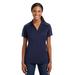 Sport-Tek LST653 Women's Micropique Sport-Wick Piped Polo Shirt in True Navy Blue/White size Large