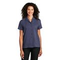 Port Authority LW400 Women's Short Sleeve Performance Staff Shirt in True Navy Blue size Medium | Polyester