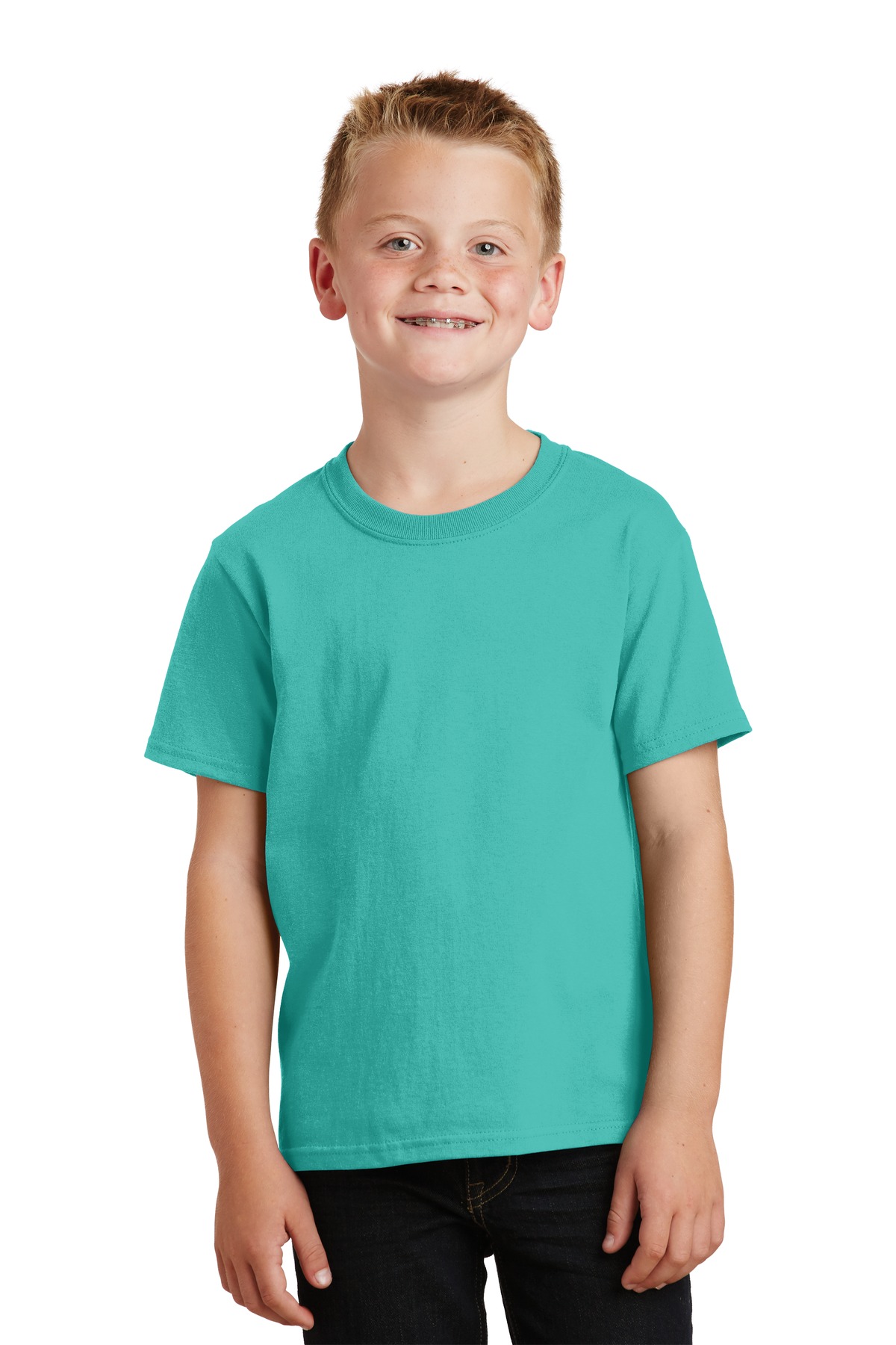 Port & Company PC099Y Youth Beach Wash Garment-Dyed Top in Peacock size XL | Cotton