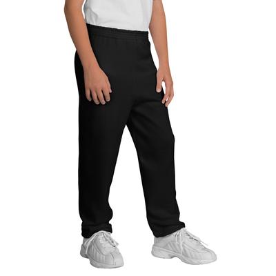 Port & Company PC90YP Youth Core Fleece Sweatpant in Jet Black size XL | Cotton/Polyester Blend