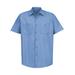 Red Kap SP24 Short Sleeve Industrial Work Shirt in Light Blue size SR | Cotton/Polyester Blend SP20, SL20, SB22, CS20