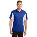 Sport-Tek ST655 Side Blocked Micropique Sport-Wick Polo Shirt in True Royal/White size Small | Polyester