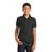 Port Authority Y100 Youth Core Classic Pique Polo Shirt in Deep Black size Medium | Cotton Blend