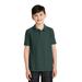 Port Authority Y500 Youth Silk Touch Polo Shirt in Dark Green size Medium | Cotton/Polyester Blend