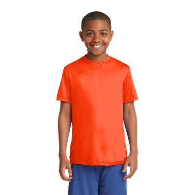 Sport-Tek YST350 Youth PosiCharge Competitor Top in Neon Orange size Small | Polyester