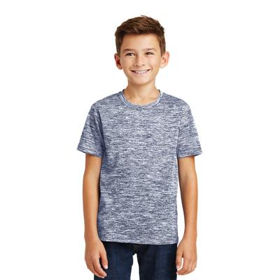 Sport-Tek YST390 Youth PosiCharge Electric Heather Top in True Navy Blue size XL | Polyester