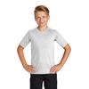 Sport-Tek YST470 Athletic Youth Rashguard Top in White size XS | Polyester/Spandex Blend