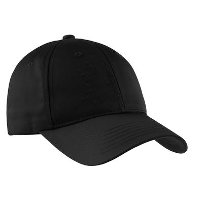 Sport-Tek YSTC10 Youth Dry Zone Nylon Cap in Black size OSFA | Cotton/Nylon Blend