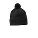 Sport-Tek STC37 Solid Pom Beanie Hat in Black size OSFA | Acrylic