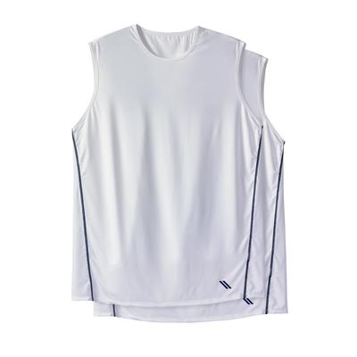 Men's Big & Tall Performance Tank Undershirt 2-Pack by KS Sport in White (Size 2XL)