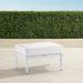 Avery Ottoman with Cushion in White Finish - Rain Resort Stripe Cobalt - Frontgate