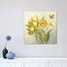 East Urban Home Yellow French Tulips by Danhui Nai - Painting Print Canvas in Gray/Green/Yellow | 18 H x 18 W x 1.5 D in | Wayfair