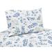 Sweet Jojo Designs Botanical Leaf Floral Sheet Set Microfiber/Polyester | 102 H x 90 W in | Wayfair QueenSheets-Botanical-BU