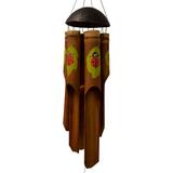 Cohasset Gifts & Garden Lady Bug Bamboo Wind Chime Wood in Brown | 36 H x 6 W x 6 D in | Wayfair 205