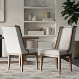 Birch Lane™ Ayla Dining Chair in Light Oak/Oatmeal Upholstered/Fabric in Brown/Gray | 37.99 H x 21.02 W x 26.18 D in | Wayfair