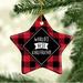 The Holiday Aisle® World's Best Girlfriend Star Holiday Shaped Ornamennt Ceramic/Porcelain in Black/Red | 3.1 H x 3.1 W x 0.5 D in | Wayfair