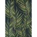 Black/Green 27 x 0.03 in Area Rug - Bayou Breeze Romina Floral Cool Onyx Indoor/Outdoor Area Rug | 27 W x 0.03 D in | Wayfair