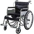 Self Propelled Lightweight Folding Wheelchair with Commode Pan Elderly Mobility Padded Chair - Latest Model