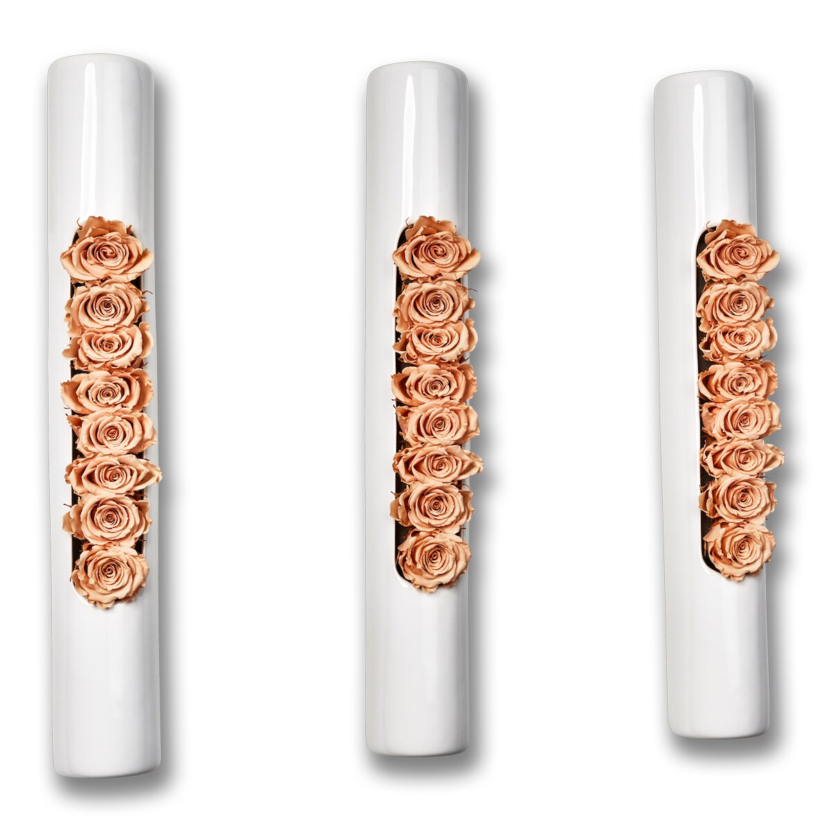 Flowerbox 3er-Set Infinity-Bloom Tube - weiß/rosé - 40x6,5 cm Image