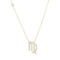 LATELITA Zodiac Virgo Pendant Necklace 18ct Gold Plated Sterling Silver Lab Created Round Cubic Zirconia Gold White Zodiac & Astrology