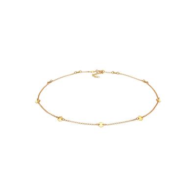 Elli - Choker Kette Geo Plättchen Hexagon 925 Silber Ketten 1 ct Damen