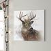 Andover Mills™ Winter Wonderland Deer - Wrapped Canvas Print Canvas, Solid Wood in Brown/Gray/Red | 10 H x 10 W x 1.5 D in | Wayfair