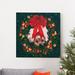 The Holiday Aisle® Christmas Puppy III - Wrapped Canvas Graphic Art Print Canvas, Solid Wood in Green/Red | 10 H x 10 W in | Wayfair