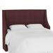 Joss & Main Riane Swoop Arm Upholste Wingback Headboard Polyester in Red | 56 H x 61 W x 21 D in | Wayfair 9094CFCD04754015A1F7738F5AD070ED