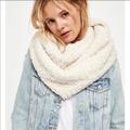 Free People Accessories | Free People Cloud Nine Sherpa Infinity Scarf | Color: Cream/White | Size: Os