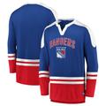 Men's Fanatics Branded Blue/Red New York Rangers Iconic Slapshot Long Sleeve T-Shirt
