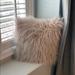 Urban Outfitters Accents | Light Pink Fluffy Faux Fur Accent Pillow (Uo) | Color: Pink | Size: Os
